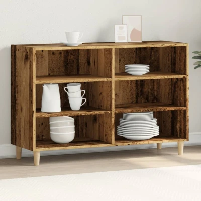 Afbeelding van Dressoir 103,5x35x70 cm bewerkt hout oud houtkleurig