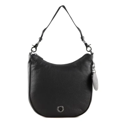 Afbeelding van MANDARINA DUCK Leren Schoudertas Mellow Leather Hobo Nero Zwart