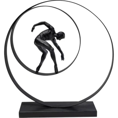 Afbeelding van Woonaccessoires kunstenaar cirkel 45cm zwart Kare Design