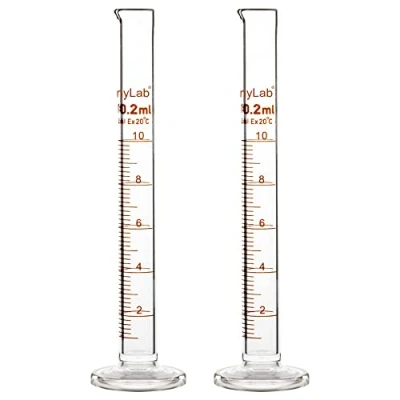 Afbeelding van stonylab Borosilicaatglas Zwaarwandige Maatcilinder Gegradueerde Cilinder, 10 ml