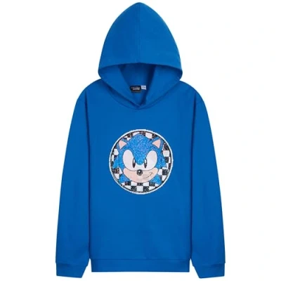 Afbeelding van SONIC THE HEDGEHOG Hoodie met pailletten voor jongens Cadeaus jongens, Blauw