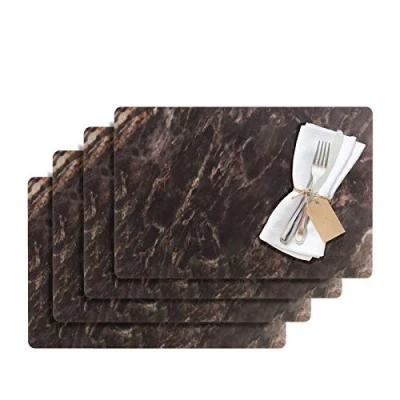 Afbeelding van Westmark Set Placemats, 4 delige Set, Saleen Collectie MARMOR Zwart 43,5 x 30 cm