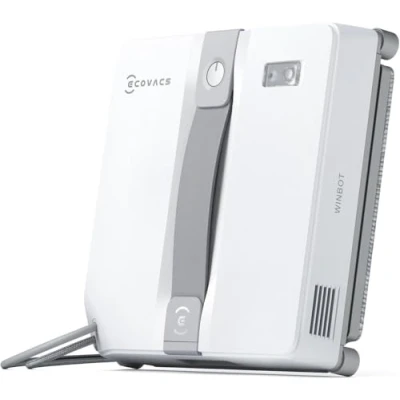Afbeelding van ECOVACS WINBOT MINI Raamreinigingsrobot, compact design, dubbele sproeiers met ultrasoon sproeien, 9 traps beveiligingssysteem, intelligente routeplanning, grijs