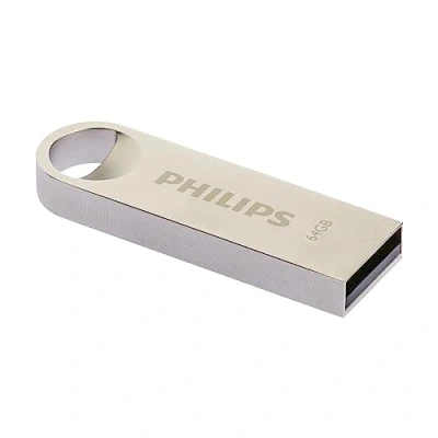 Afbeelding van USB stick 2.0 Philips moon vintage silver 64GB
