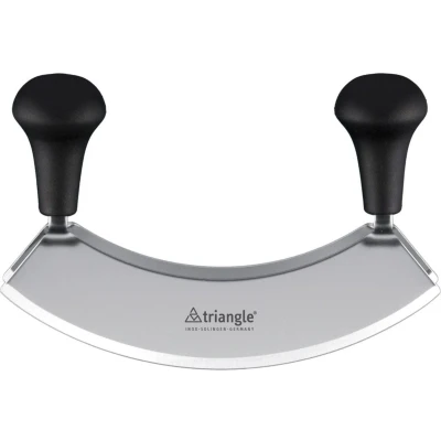 Afbeelding van Triangle Dubbel Wiegemes 14 cm Precisie Hakken RVS &amp; Zwart Handvat