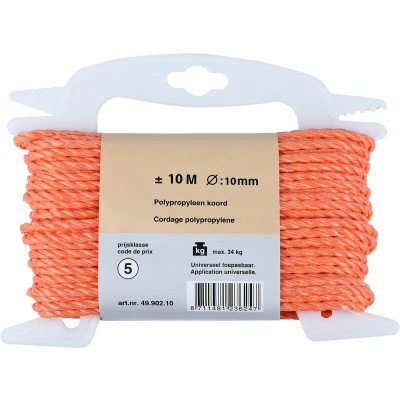 Afbeelding van Polypropyleen Touw Oranje 10 mm dik m