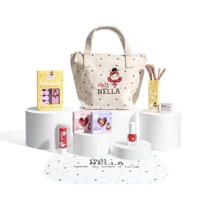 Afbeelding van Miss Nella Speciale editie Make up en nagellakset voor kleine meisjes, hypoallergeen, dermatologisch getest, niet giftig, veilig leuk (Glamorous Picks, 8, eenheid)