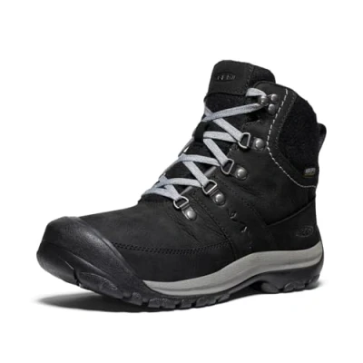 Afbeelding van Keen KACI III MID WP Outdoorschoenen, Dames, Maat: 37.5, Black/steel grey Leer en textiel