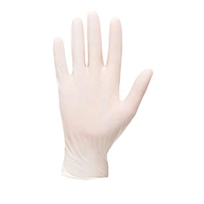 Afbeelding van Portwest A910 Latex wegwerphandschoenen, normaal, maat L, wit