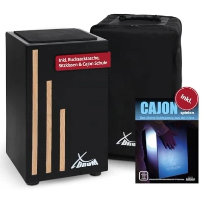 Image de XDrum Cajon Primero Negra méthode d&#039;apprentissage &amp; housse comprises