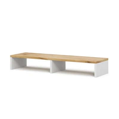Afbeelding van Vicco Tomymonitorstandaard 80 x 12 cm Eik wit/goud