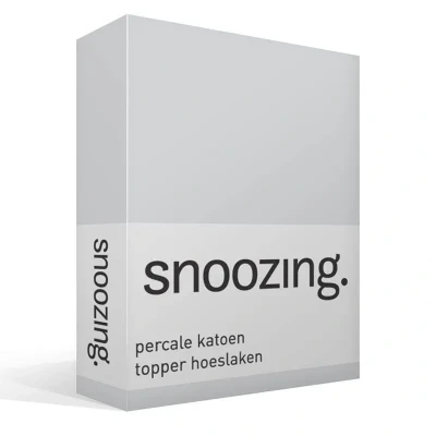 Afbeelding van Snoozing Topper Hoeslaken Eenpersoons 70x200 cm Percale katoen Grijs