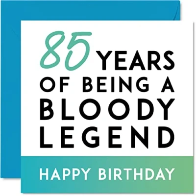 Afbeelding van Grappige verjaardagskaart voor mannen en vrouwen Being A Legend Eighty Five Fifth Happy Birthday Card hem, haar, opa, oma, papa, moeder, 145 mm x mm,