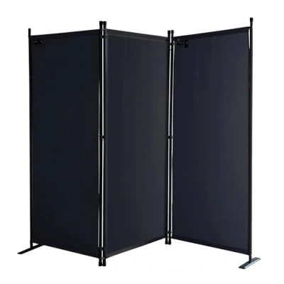 Afbeelding van Scherm, 3 delig, 170 x 165 cm, stof, ruimteverdeler, scheidingswand, balkon, inkijkbescherming, opklapbaar, smack