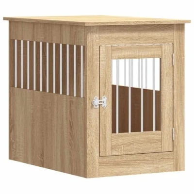 Afbeelding van vidaXL Hondenbench 55 x 80 68 cm bewerkt hout sonoma eikenkleurig