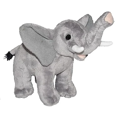 Afbeelding van Pluche knuffel olifant van ongeveer 20 cm met echt geluid Speelgoed knuffelbeesten