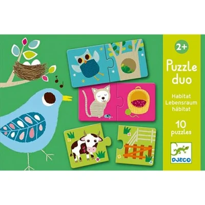 Afbeelding van Djeco puzzel duo leefruimte (10x2st)