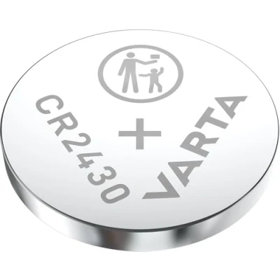 Afbeelding van VARTA CR2430 knoopcellen, 1 stuks, lithiumhoek, 3 V, veilige verpakking voor kinderen, kleine elektronische apparaten autosleutels, afstandsbedieningen, weegschalen
