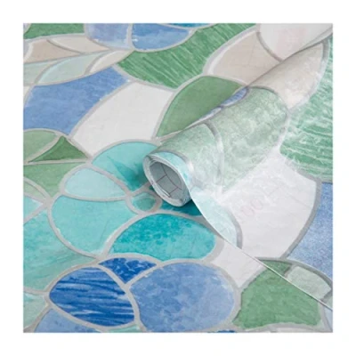 Afbeelding van d c fix Zelfklevende Raamfolie Lisboa Blauw 200x45 cm