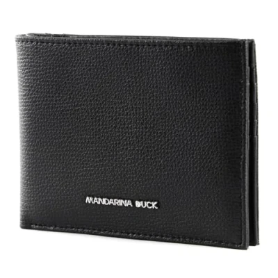 Afbeelding van MANDARINA DUCK Leren Kaarthoes Mellow Urban Card Case Nero Zwart