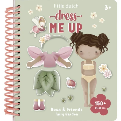 Afbeelding van Little Dutch sticker en aankleedboek Dress me up Rosa, Fairy Garden Bambolino Toys