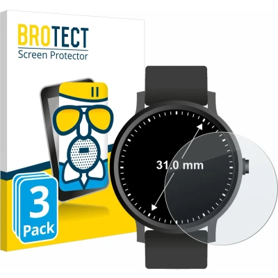Afbeelding van BROTECT Screenprotector voor Horloges (Rond, ø: 31 mm) Folie Beschermfolie Beschermglas matte (3 Stuks)