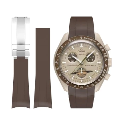 Afbeelding van Bonace Horlogebandje voor Omega x Swatch MoonSwatch / Rolex Seiko Watch, Speedmaster, 20 mm naadloze vervangende siliconen horlogeband