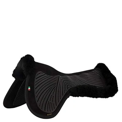 Afbeelding van BR Gel Pad Softw Twin Sided Sheepskin L Zwart