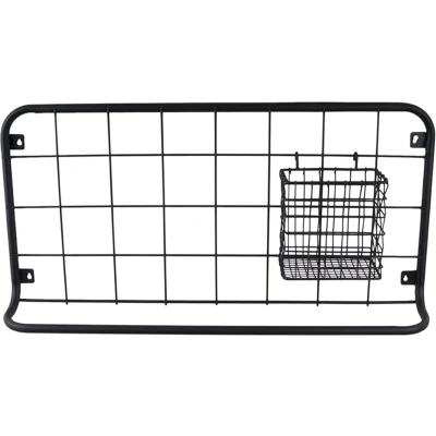 Afbeelding van Present Time Keukenrek set Open Grid Mat Zwart 60x30x5cm