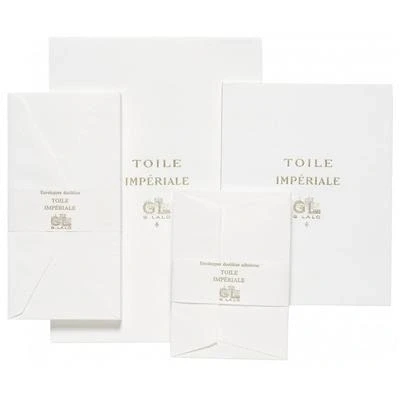 Image de G.Lalo 20 Enveloppes DL 11x22cm Toile Impériale Blanc
