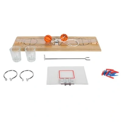 Afbeelding van MISTER GADGET 2 Shooters en 12 Pionnen Basketbal Drinkspel Eenvoudig te monteren Afmetingen: 32 x 3 11 cm