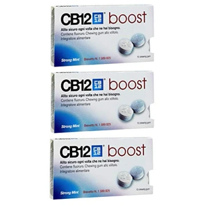Afbeelding van CB12 Boost Kauwgom, munt, 3 stuks, 10 stuks