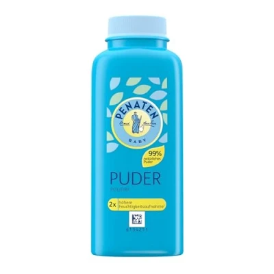 Afbeelding van Penaten Baby Natuurlijk babypoeder met aloë vera en vitaminen 1 x 100 g Beschermt de gevoelige huid Vochtopnemend houdt droog 99% ingrediënten van natuurlijke oorsprong