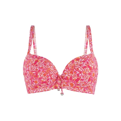 Afbeelding van Lingadore Bikinitop, Dames, Maat: 38xC, Hot pink paisley