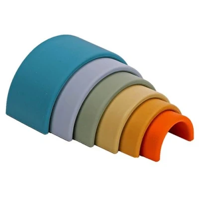 Image de dëna Ensemble de jouets en silicone arc ciel Nature 6 pcs