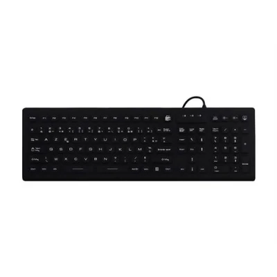 Image de T&#039;nB Medic Clavier IP68, médical rétroéclairé USB AZERTY Français noir