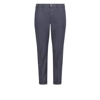 Afbeelding van MAC Jeans dames Mid waist slim fit cropped chino met steekzakken en stretch in de kleur Donkerblauw, maat: 36