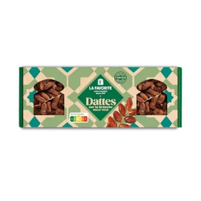 Image de La Favorite Dattes Branchées Deglet Nour 1 kg Calibre Standard avec Noyau Tunisie Fraicheur Garantie Tendres &amp; Mielleuses Pour Encas Sain, Apéritif, Cuisine, Pâtisserie, Tradition