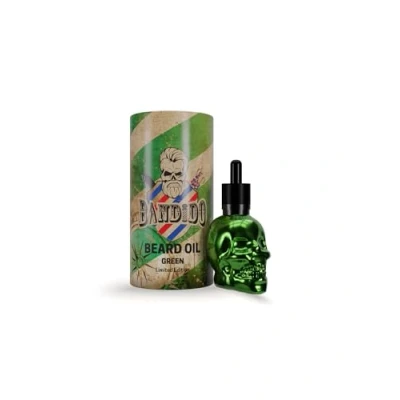 Afbeelding van Bandido Barber shop Olie voor de dagelijkse baardverzorging van 3 dagen of complete baard, baardolie als cadeau mannen, 40 ml met pipetdispenser, doodskopdesign,