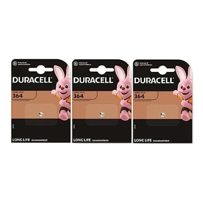 Afbeelding van 3 x Duracell 364 (3 blisters van 1 batterij) cellen (SR621/V364/SR60/SR621W)