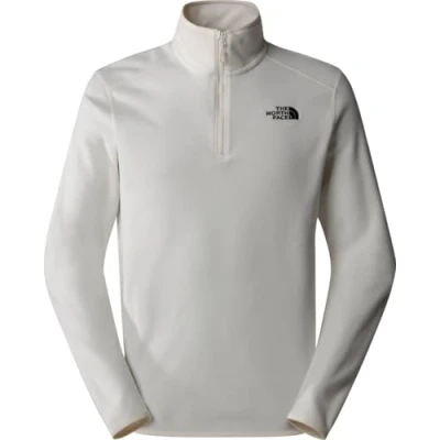 Afbeelding van The North Face Glacier 1/4 ZIP Fleece trui White dunenpf, Heren, Maat: Small, dune npf
