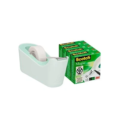 Afbeelding van Scotch verzwaarde plakbandafroller inclusief 6 rollen magic tape, lavendel