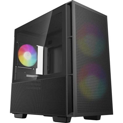 Afbeelding van DeepCool CH360, PC, Zwart, micro ATX, Mini ITX, ABS, SPCC, Multi, Case fans