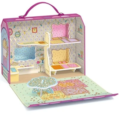 Afbeelding van Djeco tinyly draagbaar poppenhuis bluchka &amp; indie