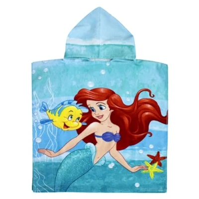 Afbeelding van De Kleine Zeemeermin Poncho / Badcape Ariël 50 x 115 cm Katoen