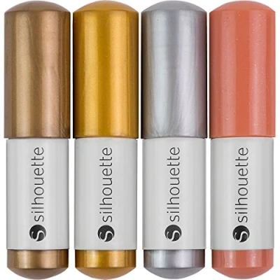 Afbeelding van Silhouette America Sketch Pens 4/Pkg Metallic goud, koper, zilver en brons SILH PEN MTL2 B, 1 stuk (1 stuk)