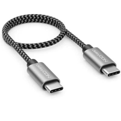 Afbeelding van deleyCON 0,30 m USB C kabel PD3.0 (60 W snel opladen) korte oplaadkabel 30 cm naar voor iPhone 16 15 Pro Max Samsung Galaxy S24 S23 S22 Pixel iPad MacBook Air Tablets Switch PS5