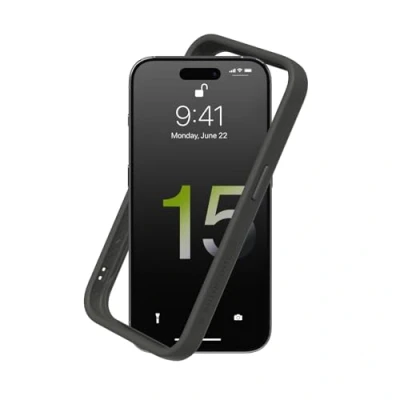 Afbeelding van RHINOSHIELD Bumper hoes compatibel met [iPhone 15 Pro Max] CrashGuard aanpasbare dunne bescherming schokdemping [BPA vrij] grafiet
