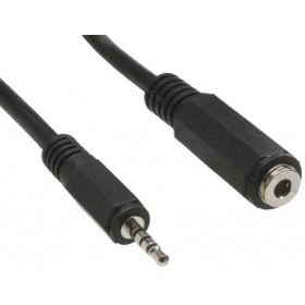 Afbeelding van 2,5mm Jack 4 polig (m) 3,5mm (v) kabel 0,20 meter