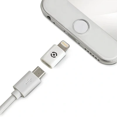 Afbeelding van Celly Micro USB naar Lightning adapter Wit
